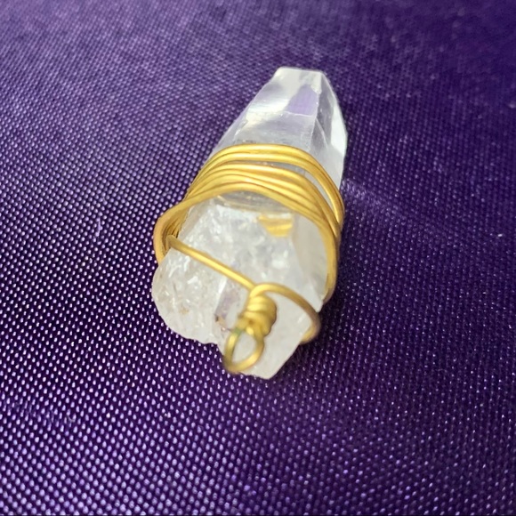 Vintage Quartz Wire Wrapped Pendant - Picture 8 of 14